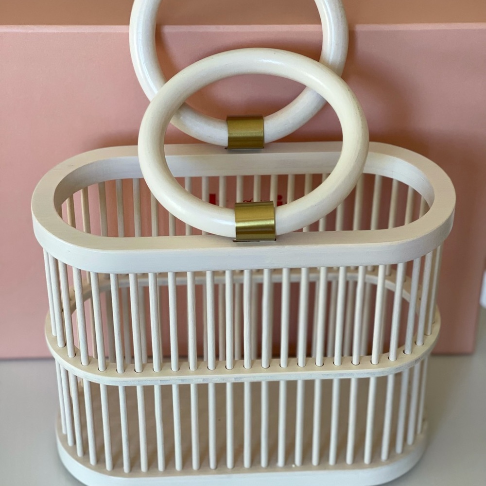 Cult Gaia Coco Mini Tote in white